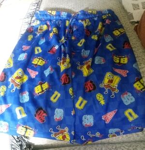 Blue SpongeBob Men's Shorts Size Medium Brand New